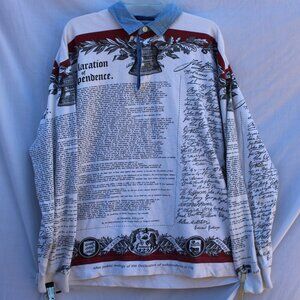 Vintage 90s Tommy Hilfiger Declaration of Independence Shirt Rugby Polo L/XL